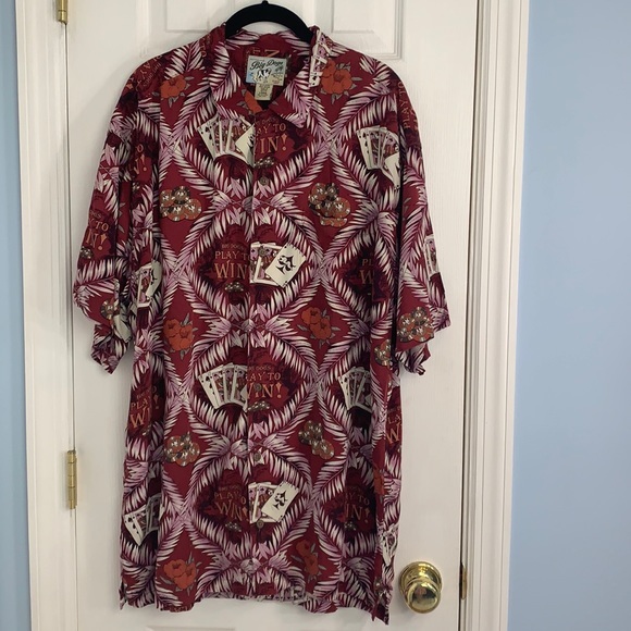 Big Dogs Play To Win Hawaiian Camp Shirt - Picture 1 of 5